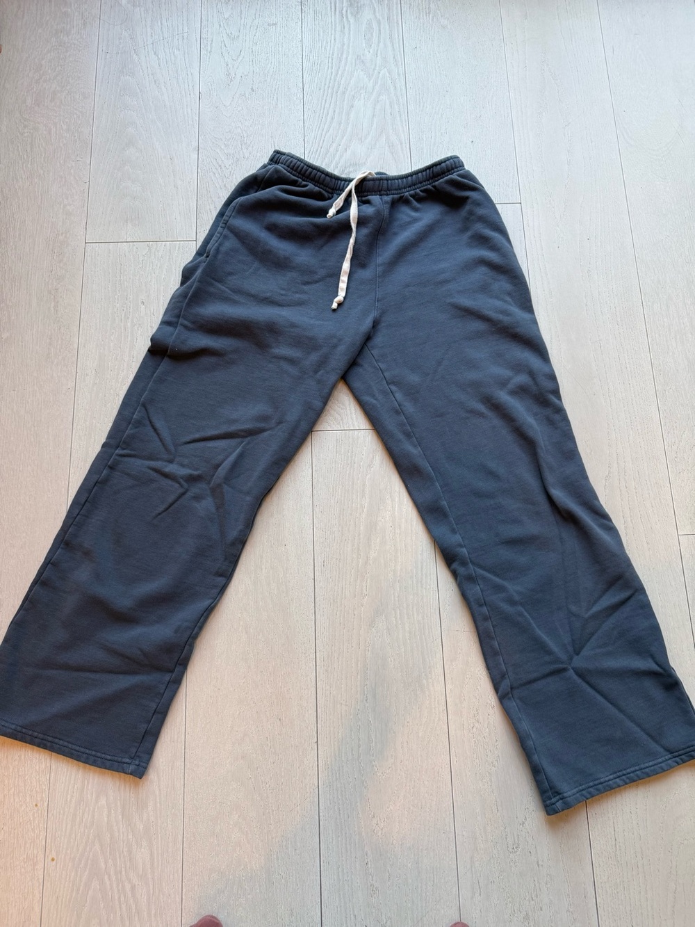 Brandy Melville blue wide leg  Drawstring Sweatpants. OS